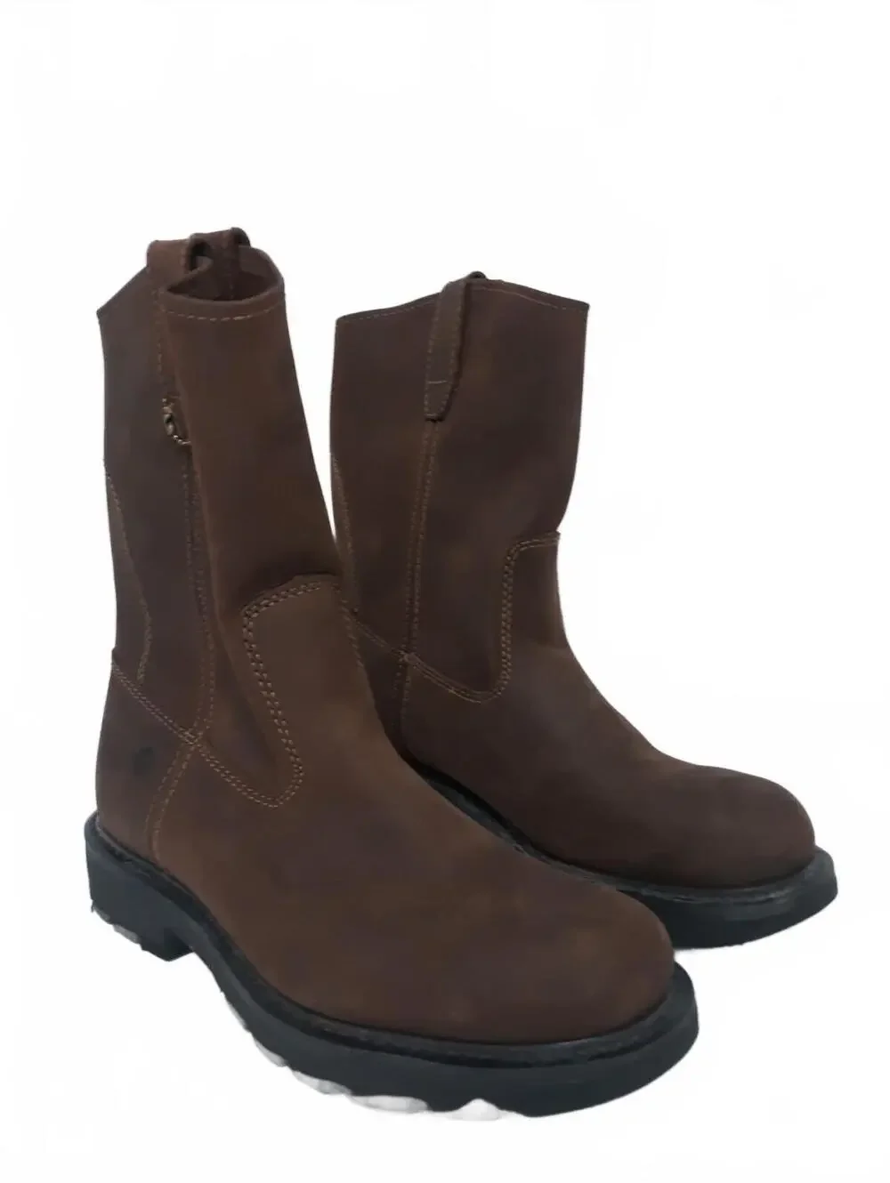 Wolverine DD Work Wellington Boots Men's 10M W04727 Brown Leather Pull On